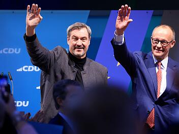 Markus S&ouml;der und Friedrich Merz