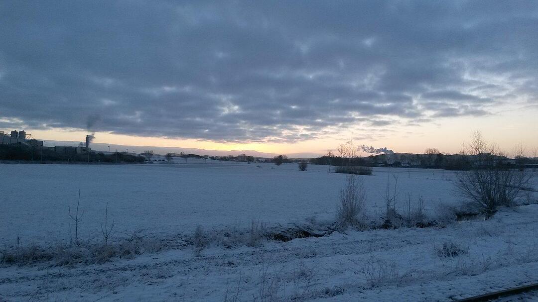 Erster Schnee in Franken