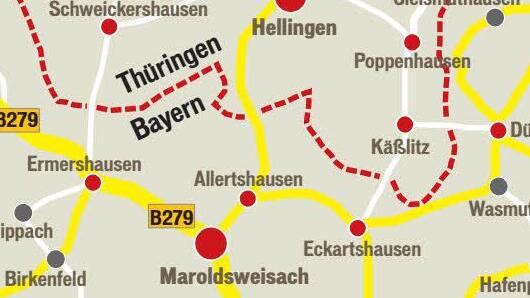 Die Grenzübergang im Raum Maroldsweisach