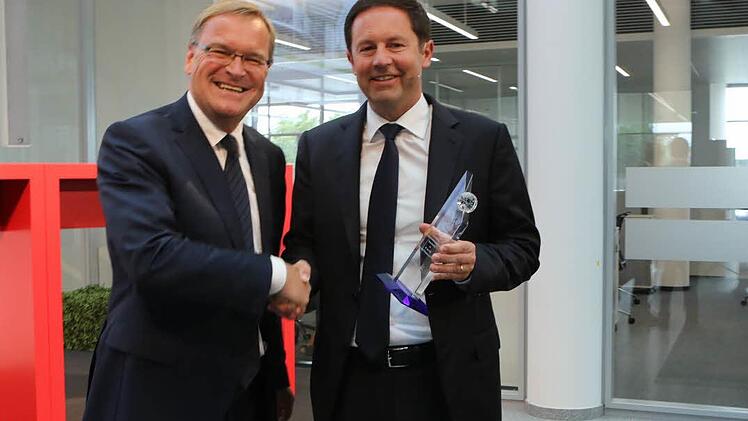 OB Andreas Starke und Brose-Chef Jürgen Otto.