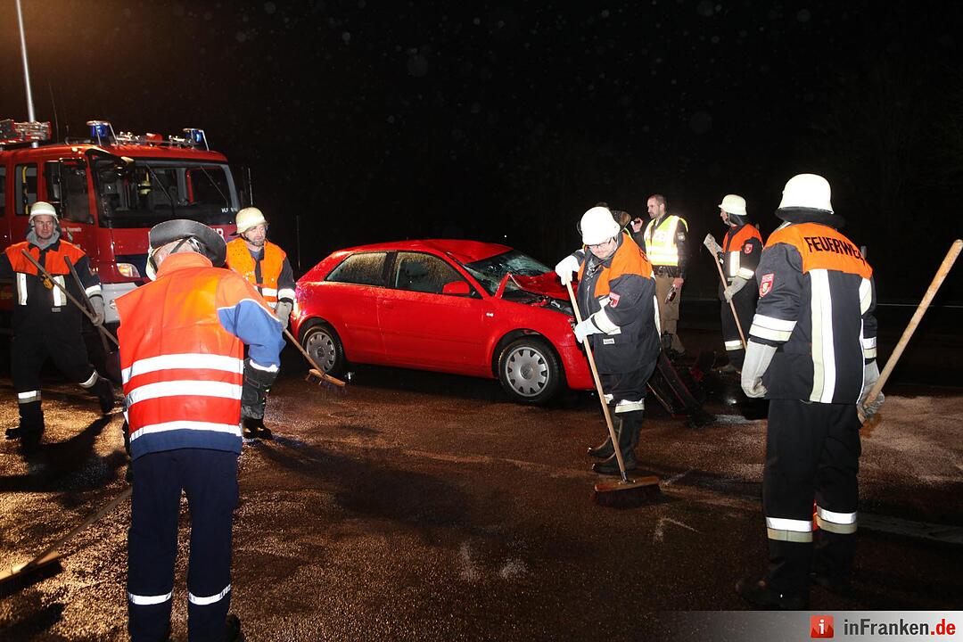 Auto erfasst Pferd und Reiterin