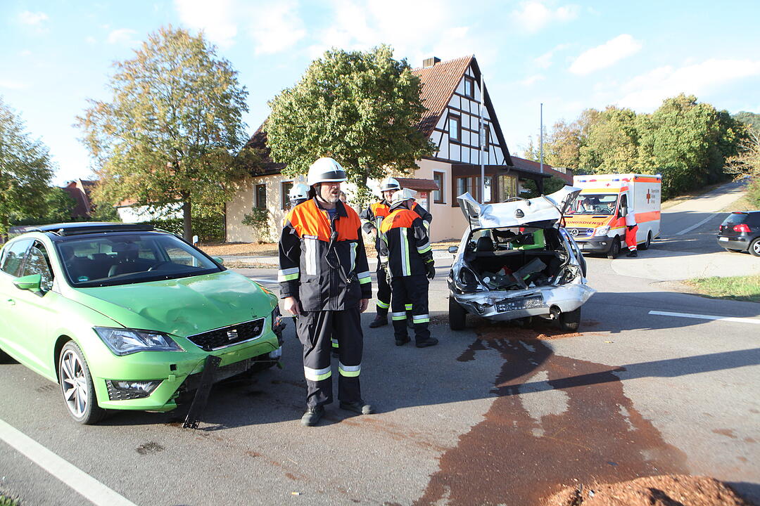 Unfall in Colmberg fordert sieben Verletzte
