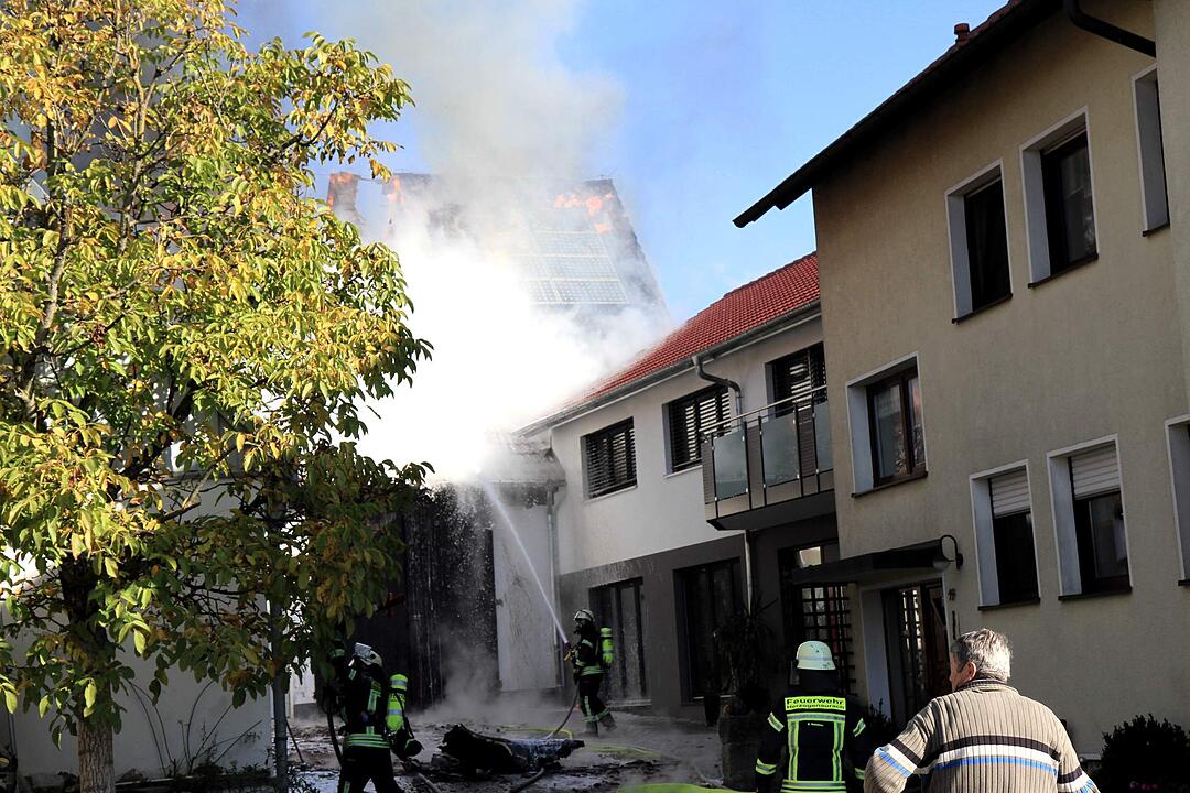 Brand in Schweinestall in Herzogenaurach