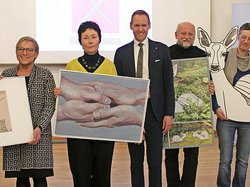 Die Preisträger, Sponsoren und Koordinatoren (v. l.): Stephan Klenner-Otto, Rosi Kraus, Ingrid Riedl, Sven Müller, Ernst Strian, Sascha Banck, Tanja Engelke und Kurt Neubauer