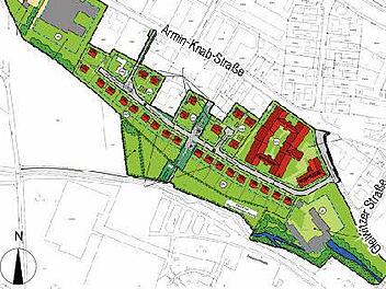 Zirka 30 Wohnhäuser und ein Altenheim sollen im "Mühlenpark" entstehen. Die aktuelle Frage lautet: Werden die Anlieger vom Lärm beeinträchtigt, den abfahrende Autos vom Sickerparkplatz (Süden) in den Nachtstunden machen.