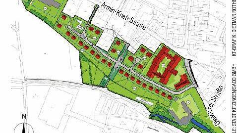 Zirka 30 Wohnhäuser und ein Altenheim sollen im "Mühlenpark" entstehen. Die aktuelle Frage lautet: Werden die Anlieger vom Lärm beeinträchtigt, den abfahrende Autos vom Sickerparkplatz (Süden) in den Nachtstunden machen.