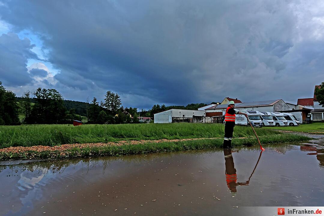 Schweres Hochwasser in Teilen Unterfrankens