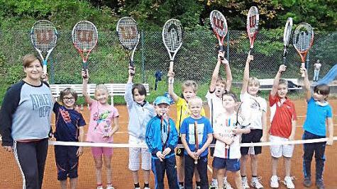 Hier grüßen die "Talentinos": In der Jugendarbeit gehört der TC Weiss-Rot Coburg seit vielen Jahren zu den führenden Vereinen in Oberfranken. Foto: Astrid Hess