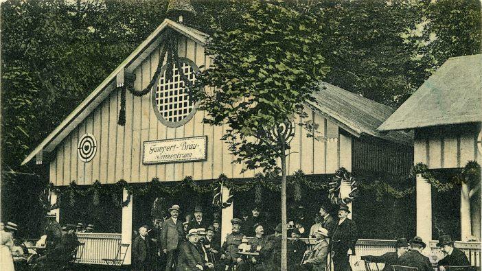 Eine alte Aufnahme der Gampert-Bierhütte. Foto: Archiv