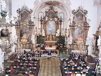 Fränkische Weihnacht 2011 in der Klosterkirche Münnerstadt.  Foto: Arnold Nöth