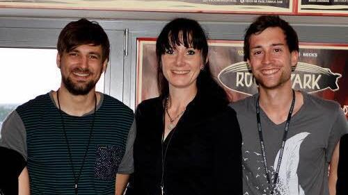 Veranstalter vor Ort: Thomas Piskor (Live Nation), Carolin Hilzinger (Argo Konzerte), Dario Lob (Argo Konzerte). Foto: Jens Niering
