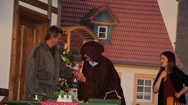 Bettelmönch beim Bürgermeister und dessen Tochter