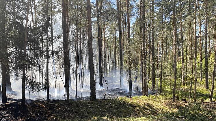 Feuerwehr kämpft gegen Waldbrand
