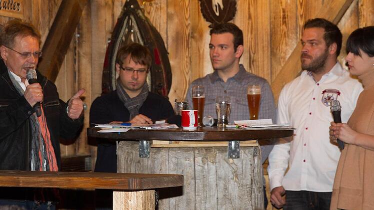 Wolfgang Beiergrößlein, Sven Schuster, Markus Oesterlein und Philipp Mahr (v. l.) stellten sich den Fragen von Corinna Igler. Foto: Heinrich Weiß