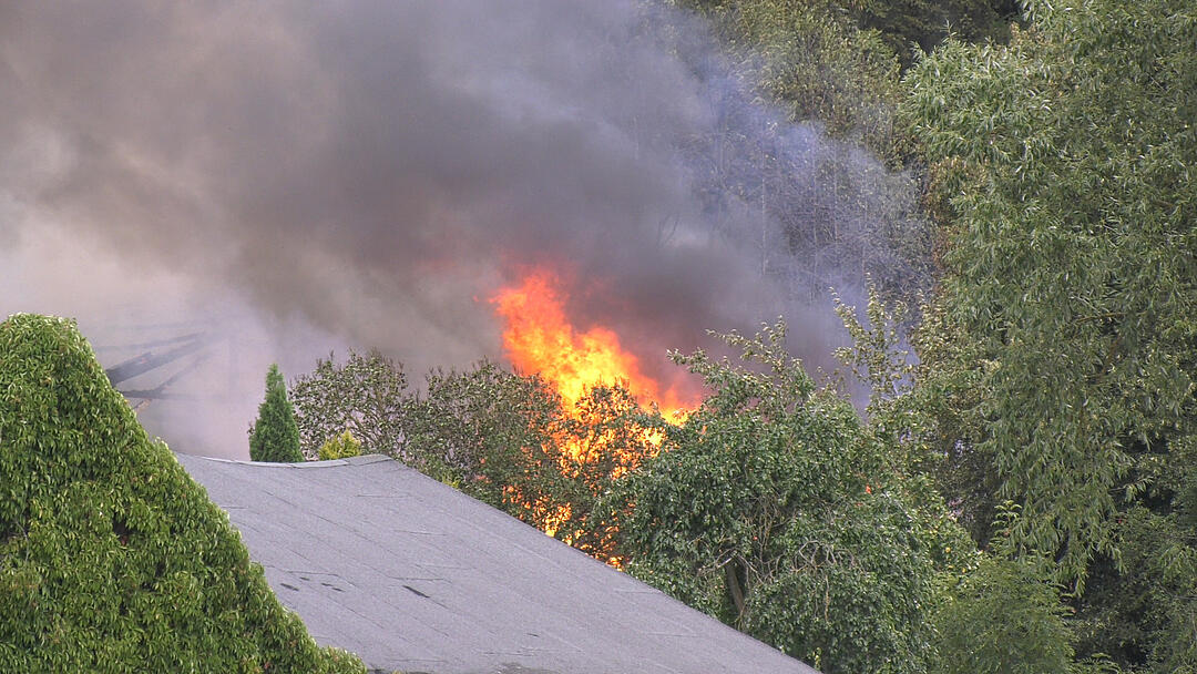 Brand auf Bauernhof in Unterkotzau