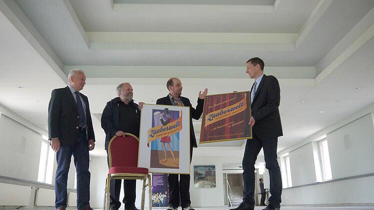 Sie wollen der ehemaligen Goebel-Kantine in Rödental mit der "Zauberwelt" neues Leben einhauchen (von links): Wolfgang Schulze, Siegfried Pecher, Marcus Geuß und Marco Steiner. Foto: Berthold Köhler