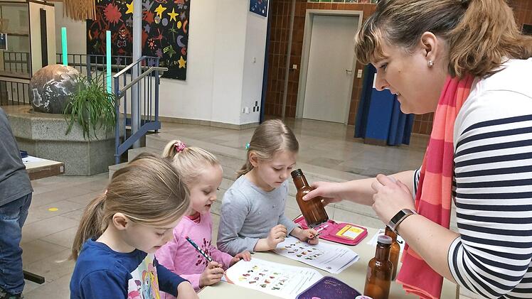 Eine der Stationen, an denen die Kinder ihr Wissen über gesunde Lebensmittel testen konnten. Foto: privat