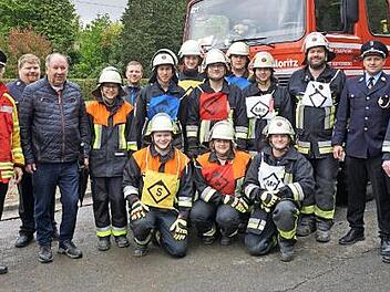 Die Aktiven der Feuerwehr Kupferberg nach Abschluss der Leistungsprüfung  Foto: Klaus-Peter Wulf