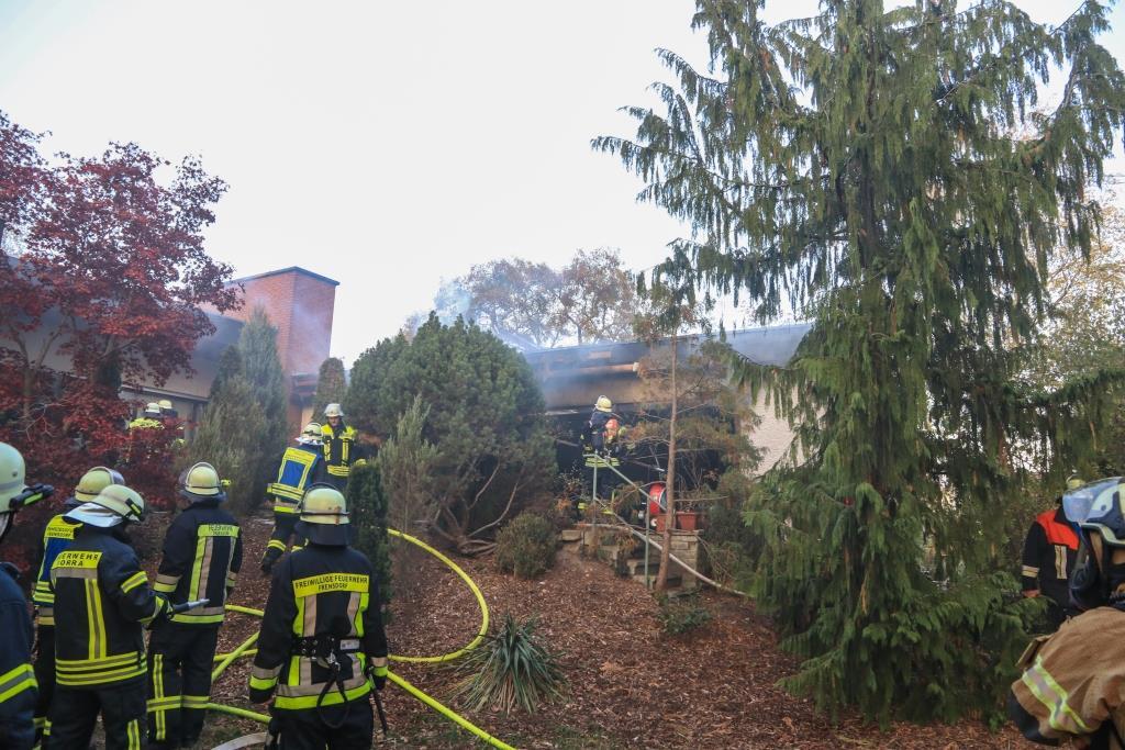Großbrand im Kreis Bamberg: Wohnhaus steht in Flammen