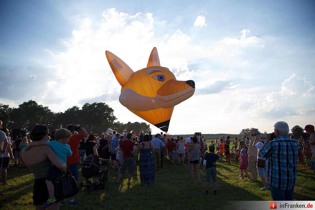 Jubiläumsausgabe: Zum 20. Mal hat die Raiffeisenbank Seebachgrund zu ihrem Ballonmeeting nach Hannberg eingeladen. Mehr als 2000 Menschen waren gekommen.