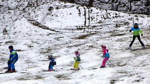 Am Dienstag machte zwar das Skifahren noch Spaß, aber die weiße Pracht schmolz bereits dahin.