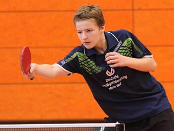 Paul Hofmann vom TTC Rugendorf ging als klarer Sieger des Junioren-Bezirksranglistenturniers hervor.  Foto: Hans Franz