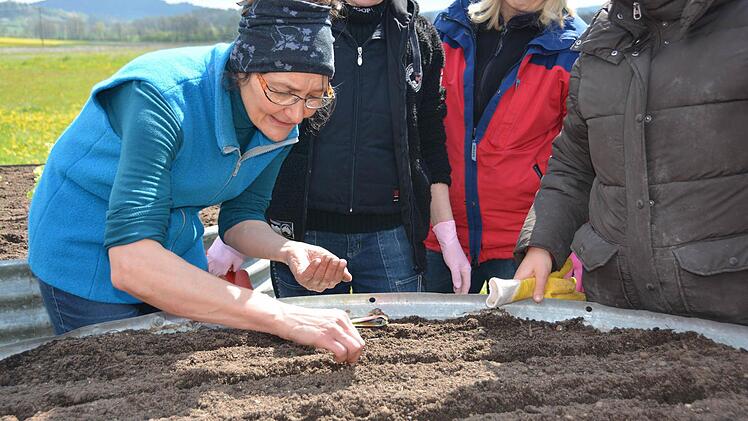 Praxisstunde für Gartenbau im Hausgarten Foto: Dagmar Besand