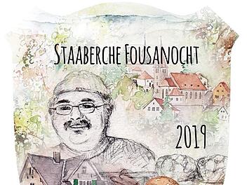 Bäckermeister Bernd Böhm ziert den Orden der diesjährigen "Staaberche Fousanocht", entworfen von Mirjam Gwosdek. Foto: pr