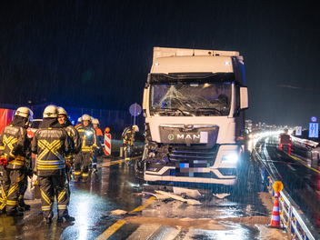 Lkw-Unfall auf A70