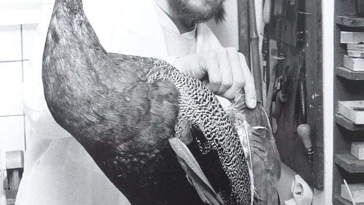 Frank Reißenweber als Praktikant in den 80er Jahren im Naturkundemuseum.