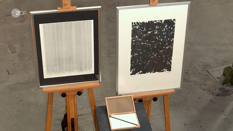 Die drei Kunstwerke von G&uuml;nther Uecker aus der Zeit zwischen 1971 und 2008 hatten einen Gesamtwert von 1.800 bis 2.000 Euro. Julian Schmitz-Avila bl&auml;tterte 1.200 Euro auf den Tisch.