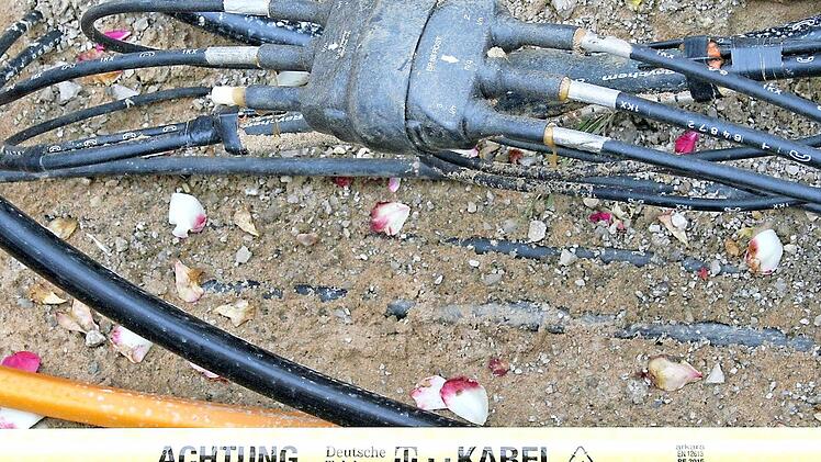 Die Kabeltrasse ist bereits markiert