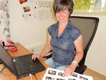 Anne Hilpert im Büro in Maria Bildhausen. Foto: Archiv/Anton Then