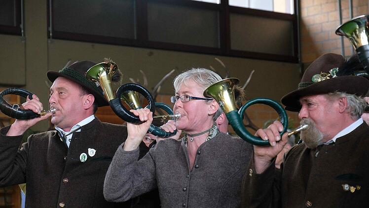 Die Jagdhorn-Bläsergruppe Bad Kissingen. Foto: Gerd Schaar