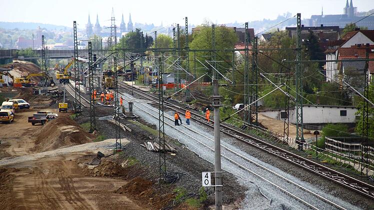 Die neuen Gleisanlagen bei Hallstadt Foto: DB AG/MvC@Hallstadt