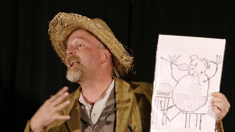 Markus Veith als Wilhelm Busch: Der Erfinder der Karikatur paarte Wort- mit Bild-Witz.Klaus Klaschka