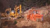 Baumaschineneinsatz im November 1989