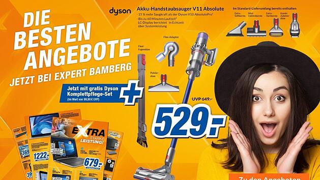 Tolle Schnäppchen bei expert Bamberg. Schlagen Sie zwischen dem 27. Februar und dem 4. März zu. Bild: expert Bamberg
