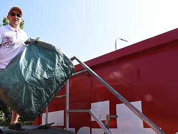 In diesen Container werden die Gartenabfälle im Forchheimer Norden entsorgt. Foto: Christoph Wiedemann