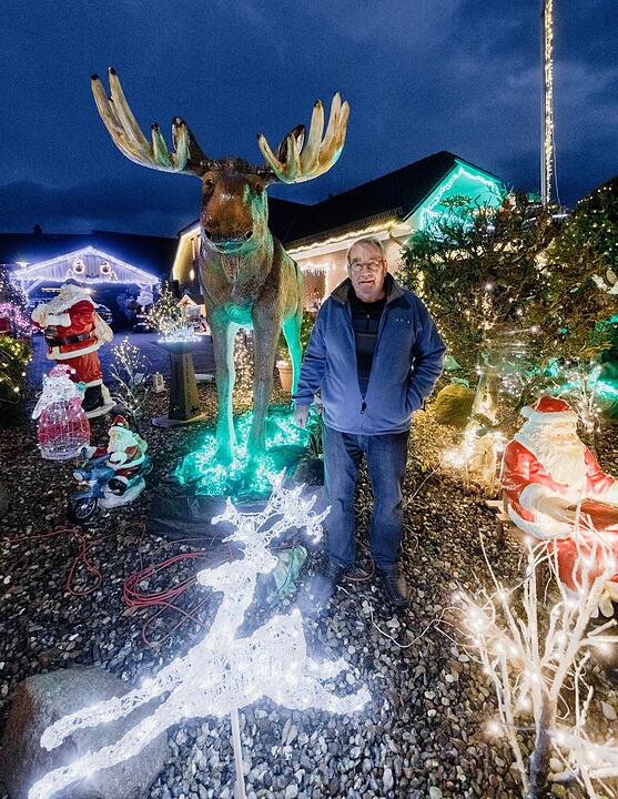 Weihnachtshaus leuchtet zum letzten Mal