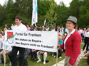 Die Partei für Franken macht auf sich aufmerksam. Foto: Evi Seeger