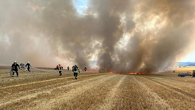 Feldbrand nahe Obernzenn ausgebrochen