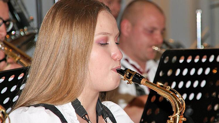 Der Musikverein beim Neujahrskonzert in Maßbach. Foto: Dieter Britz