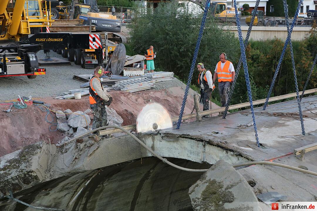 Brückenabriss in Kronach