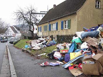 Tagelang türmte sich der Müll am Fuß des Galgenbergs. Foto: Stephan Tiroch