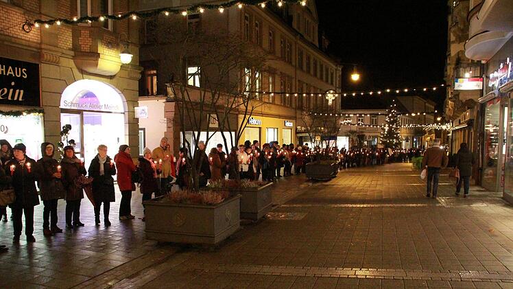 Lichterkette in Bad Kissingen. Foto: Johannes Schlereth