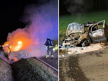 Landkreis Lichtenfels: Ein Schwerverletzter (20) nach Autounfall - Wagen prallt gegen Baum und fängt Feuer Landkreis Lichtenfels: Ein Schwerverletzter (20) nach Autounfall - Wagen prallt gegen Baum und fängt Feuer