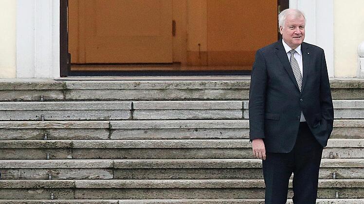 CSU-Chef Horst Seehofer vor dem Schloss Bellevue Foto: W. Kumm, dpa