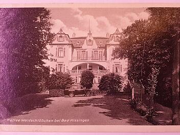 Mit dieser Karte fing alles an! Das alte "Kaffee Waldschlößchen" bei Bad Kissingen.Repro: Saale-Zeitung