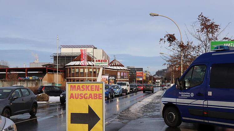 Der Rückstau in der Lichtenfelser Straße war enorm.Foto: Katrin Geyer